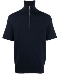 12 STOREEZ Knitted Zip Placket Polo Shirt