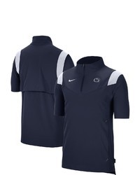 Nike Navy Penn State Nittany Lions 2021 Coaches Short Sleeve Quarter Zip Jacket At Nordstrom