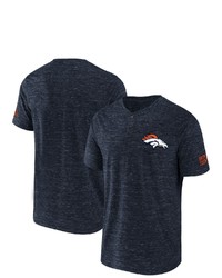 NFL X DARIUS RUCKE R Collection By Fanatics Navy Denver Broncos Slub Henley T Shirt