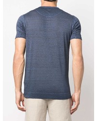 120% Lino Slim Fit Short Buttoned T Shirt