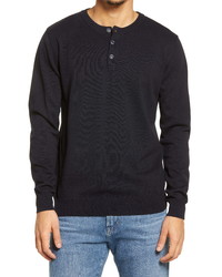 Schott NYC Henley Crewneck Sweater