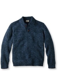 L.L. Bean Llbean Classic Ragg Wool Sweater Henley