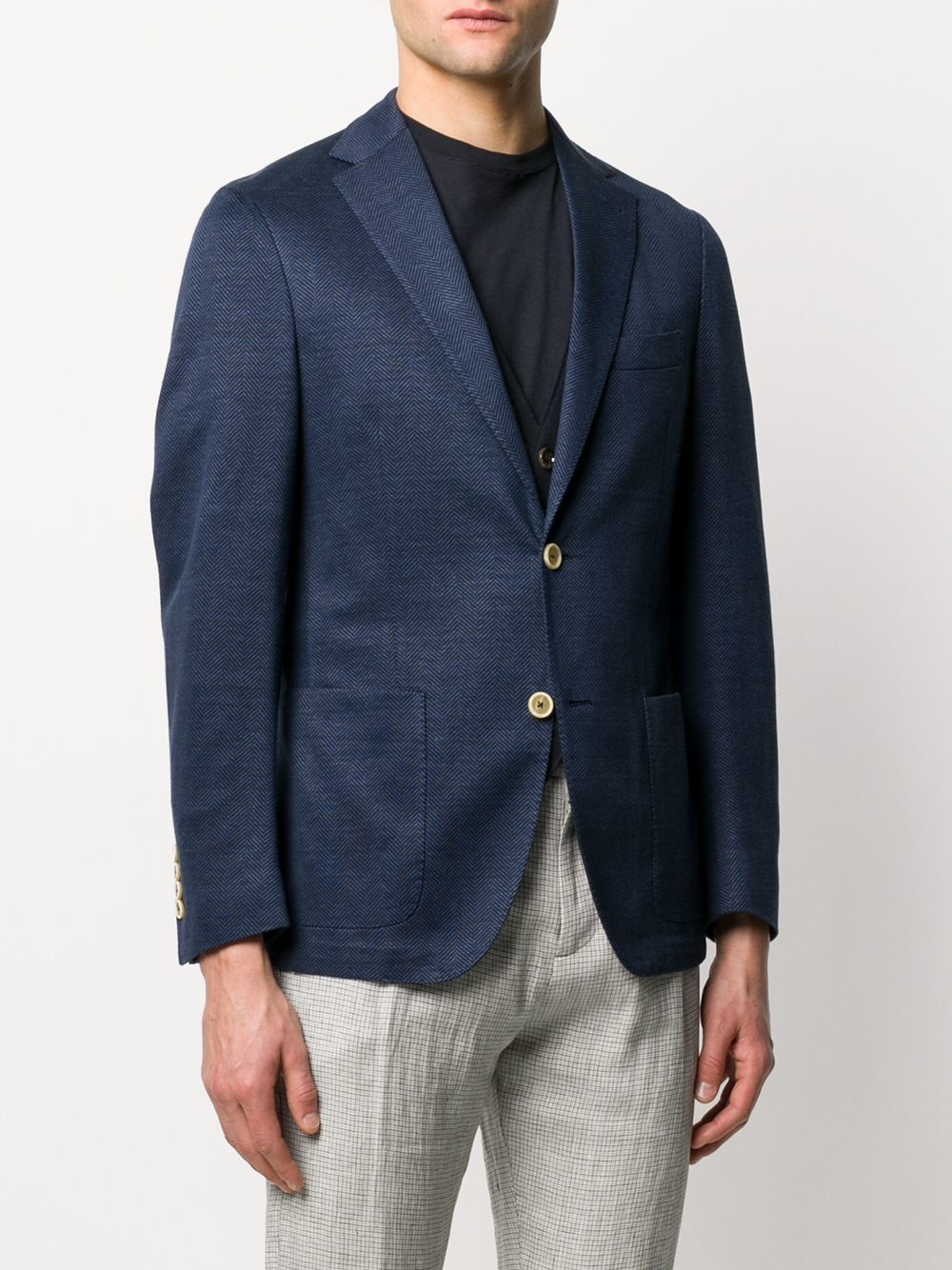 Eleventy Fitted Herringbone Blazer, $444 | farfetch.com | Lookastic