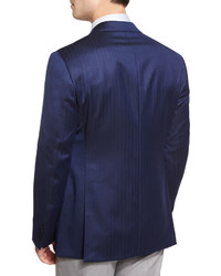 Giorgio Armani G Line Herringbone Sport Jacket Blue