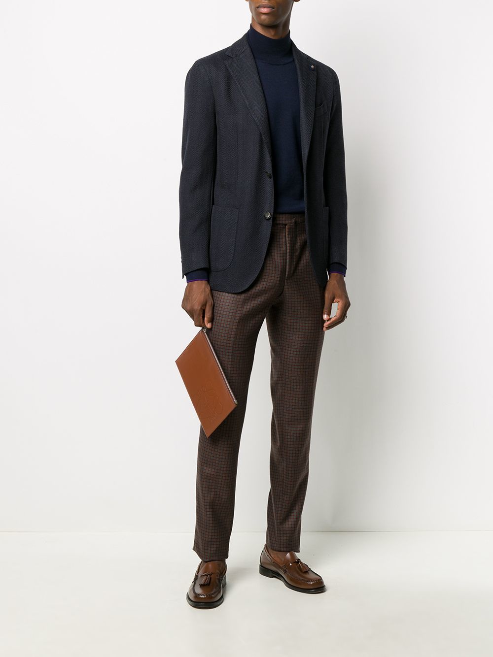 Lardini Herringbone Blazer, $772 | farfetch.com | Lookastic