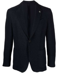 Lardini Herringbone Single Breasted Jacket