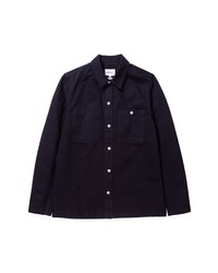 Norse Projects Arnold Herringbone Overshirt In Dark Navy At Nordstrom