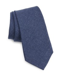 Ralph Lauren Purple Label Textured Herringbone Tie In Medium Blue At Nordstrom
