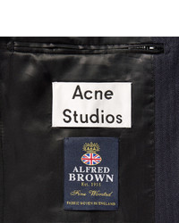 Acne Studios Blue Stanford Slim Fit Herringbone Wool Suit Jacket