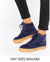 Asos Duke Lace Up High Top Sneakers