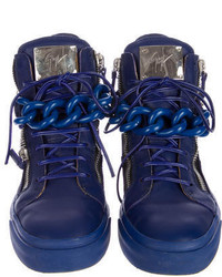 Giuseppe Zanotti Leather Chain Link Sneakers
