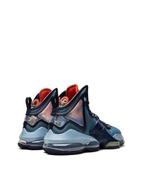 Nike Lebron 19 Blackened Blue High Top Sneakers