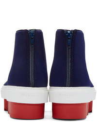 Givenchy Navy Platform High Top Sneakers