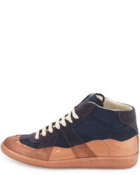 Maison Margiela Replica Multicolored Leather High Top Sneaker Navyrose