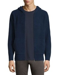 Vince Boiled Cashmere Zip Up Hoodie