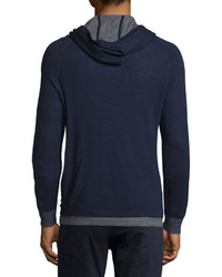 Vince Double Layer Pullover Hoodie Coastal