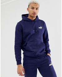 Puma Essentials Hoodie With Small Logo In Navy