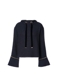 Mother of Pearl Gold Chain Trim Hoodie
