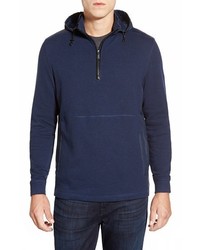 Bugatchi Hooded Quarter Zip Sweater