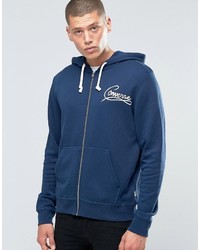 Converse Laces Zip Up Hoodie In Navy 10001160 A04