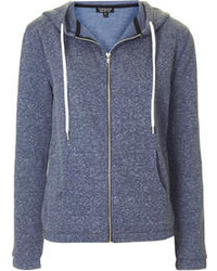 Topshop Long Sleeve Hoody With Neppy Fabric 69% Polyester 31% Cotton Machine Washable