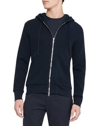 Theory Mattis Slim Fit Thermal Organic Cotton Zip Hoodie