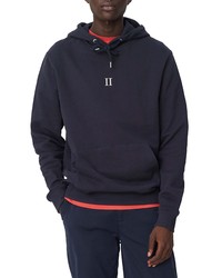 LES DEUX Mini Encore Organic Cotton Hoodie In Dark Navyivory At Nordstrom