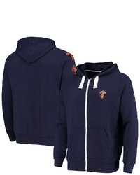 FISLL Navy Cleveland Cavaliers Logo Patches French Terry Full Zip Hoodie At Nordstrom