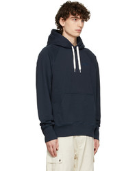 Drake's Navy French Terry Hoodie