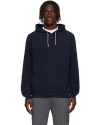 Brunello Cucinelli Navy French Terry Hoodie