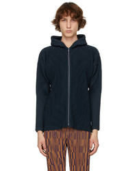 Homme Plissé Issey Miyake Navy Monthly Color February Zip Up Hoodie