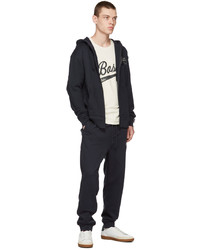BOSS Navy Russell Athletic Edition Zip Up Sweater