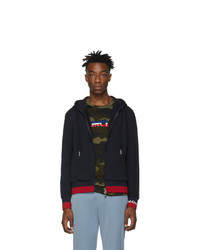 Moncler Navy Striped Hoodie