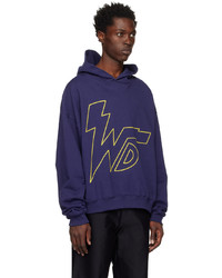 We11done Navy Thunder Wd Hoodie