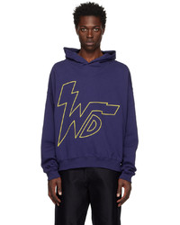 We11done Navy Thunder Wd Hoodie