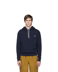 MAISON KITSUNÉ Navy Tricolor Fox Hoodie