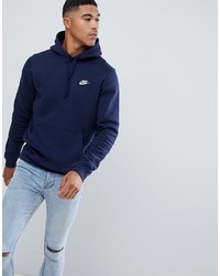 Nike Pullover Hoodie With Swoosh Logo In Navy 804346 451