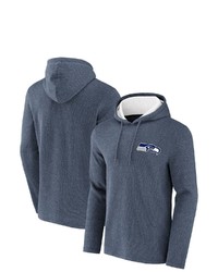 NFL X DARIUS RUCKE R Collection By Fanatics Heathered College Navy Seattle Seahawks Waffle Knit Pullover Hoodie