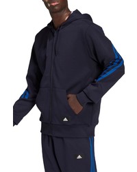 adidas Sportswear Future Icons 3 Stripes Zip Hoodie In Inkteam Royal Blue At Nordstrom