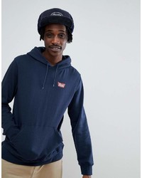 Brixton Stith Hoodie With Small Logo In Navy