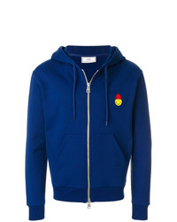 AMI Alexandre Mattiussi Zipped Hoodie With Patch Smiley