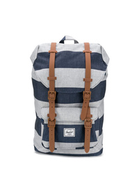 Navy Horizontal Striped Backpack