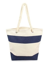 Navy Horizontal Striped Bag