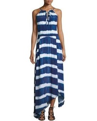 Seafolly Tie Dye Striped Maxi Beach Dress Bluewhite