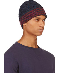 Thom Browne Navy Cable Knit Beanie
