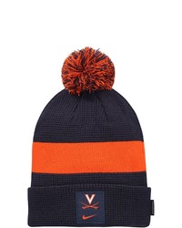 Nike Navy Virginia Cavaliers 2021 Team Sideline Cuffed Knit Hat With Pom At Nordstrom