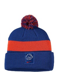 Nike Royal Boise State Broncos Logo Sideline Cuffed Knit Hat With Pom At Nordstrom