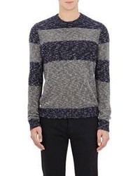 Barneys New York Striped Sweater Grey Size Na