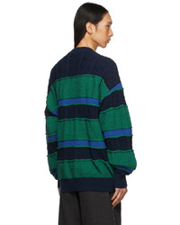 Li-Ning Blue Green Striped Sweater
