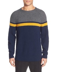 French Connection Rod Stripe Cotton Blend Crewneck Sweater
